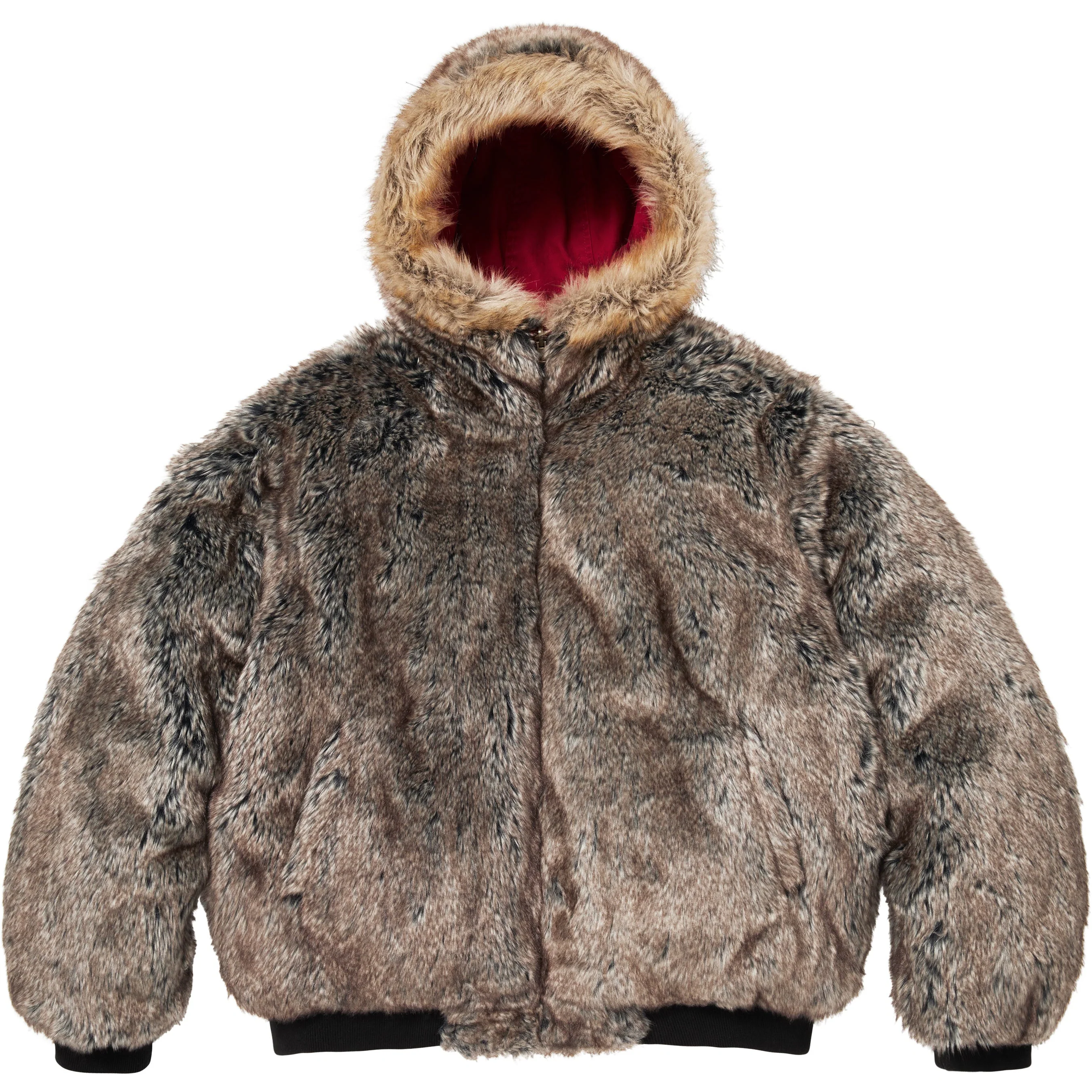 Reversible Faux Fur Hooded Work Jacket view 37